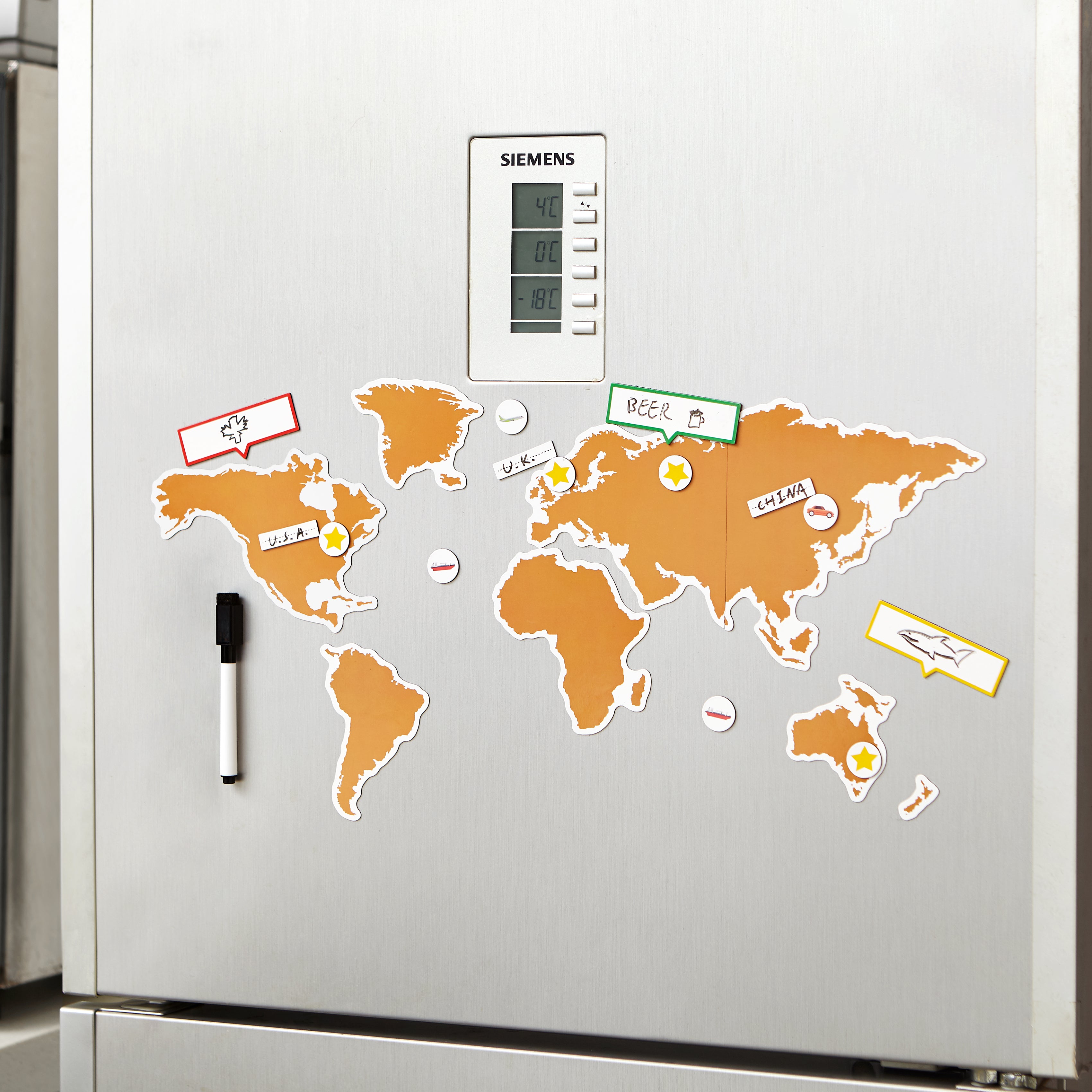 Magnetic World Map With Dry Wipe Set Fridge Freezer Magnet Travel Planner 58pcs Magnetic World Map With Dry Wipe Set Fridge Freezer Magnet Travel Planner 58pcs